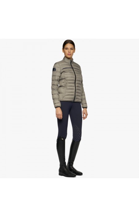 Women’s quilted nylon puffer jacket Beige Small - CAVALLERIA TOSCANA
